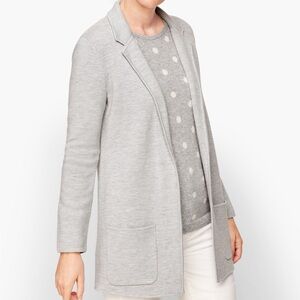 TALBOTS OPEN SWEATER BLAZER GREY WOOL BLEND PLUS SIZE 2X‎